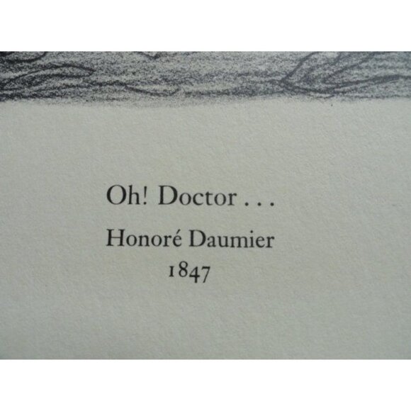 Vintage Honore Daumier Oh! Doctor...1847 Reproduction Print Black And White - Picture 2 of 7